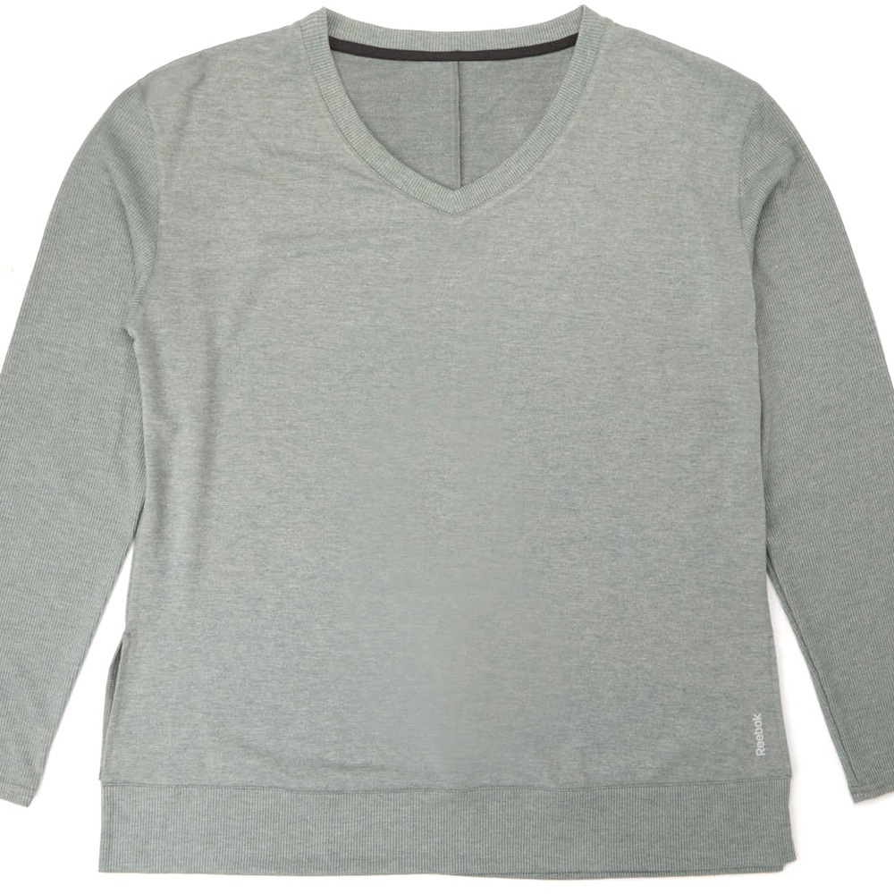 NWT Women's Reebok Pale Forest V-Neck Pullover Sweater - 2XL